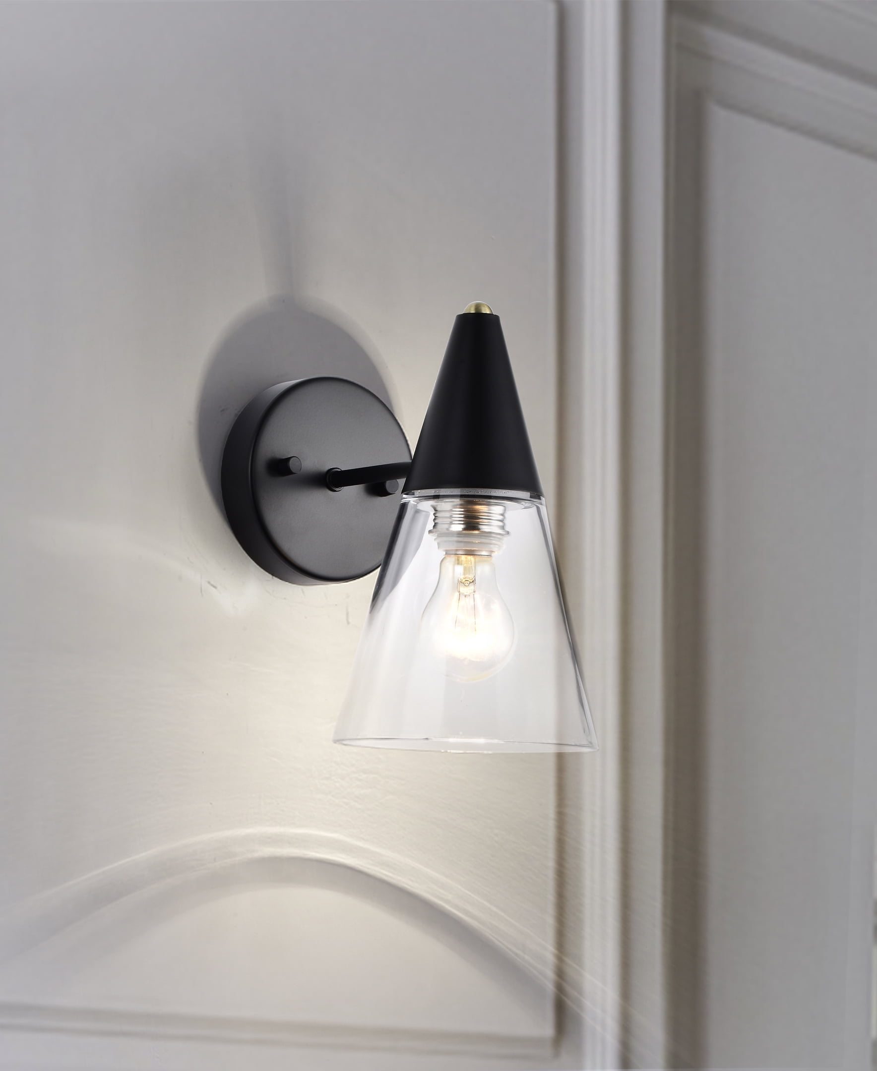 Warehouse of Tiffany Latier 10 Inch Matte Black Wall Sconces 1-Lighted