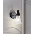 thumbnail image 2 of Warehouse of Tiffany Latier 10 Inch Matte Black Wall Sconces 1-Lighted, 2 of 5