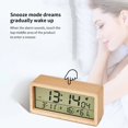 thumbnail image 3 of Solid Wood Clock Simple Clock Luminous Bedside Clock Large Screen Wooden Alarm Clock, 3 of 9
