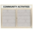 thumbnail image 5 of Aarco Products DCC4860RHI 2-Door Illuminated Enclosed Bulletin Board with Header - Clear Satin Anodized, 5 of 18