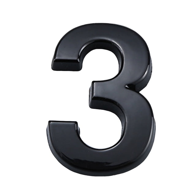 Visland 3D House Number Self-Adhesive 0-9 Modern Street Door Home Address Number Mailbox Sign