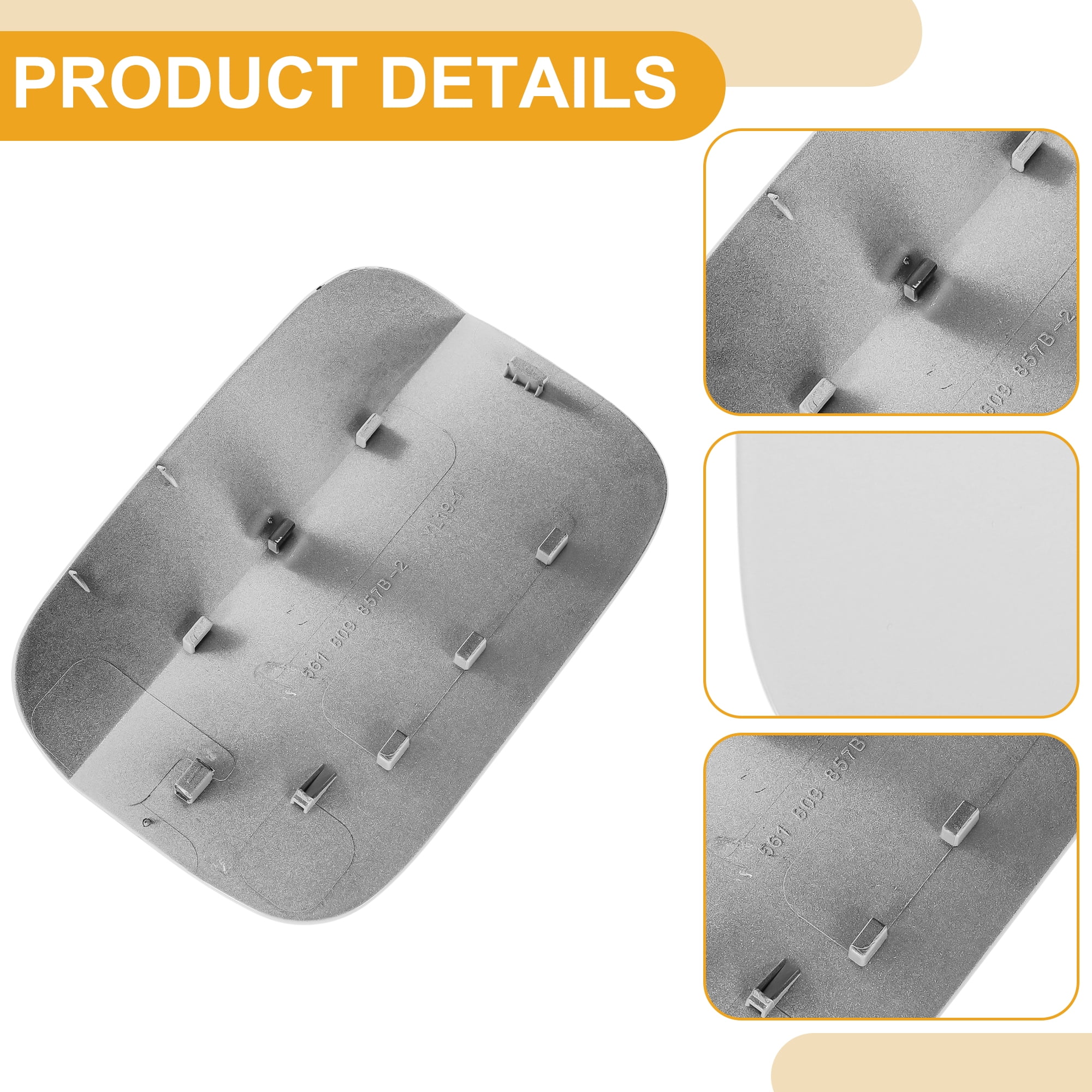 Unique Bargains Fuel Tank Door Cap for Volkswagen Passat 2012-2018 Filler Flap Cover White