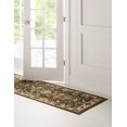 thumbnail image 3 of Unique Loom Kashan Traditional Floral Area Rug, 2 Feet 2 Inch x 8 Feet 2 Inch, Olive/Ivory, 3 of 4