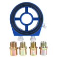 thumbnail image 2 of Oil Filter  Adapter, Blue Oil Filter  Plate Kit Aluminum M20x1.5 Universal  For Car, 2 of 8