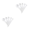 thumbnail image 3 of Matsuzay Paquete de 5 cucharas medidoras Cucharadita de plástico Cucharadita Hogar Café Comedor Cocina Cucharas de azúcar en polvo con escala Blanco 2Conjunto, 3 of 6