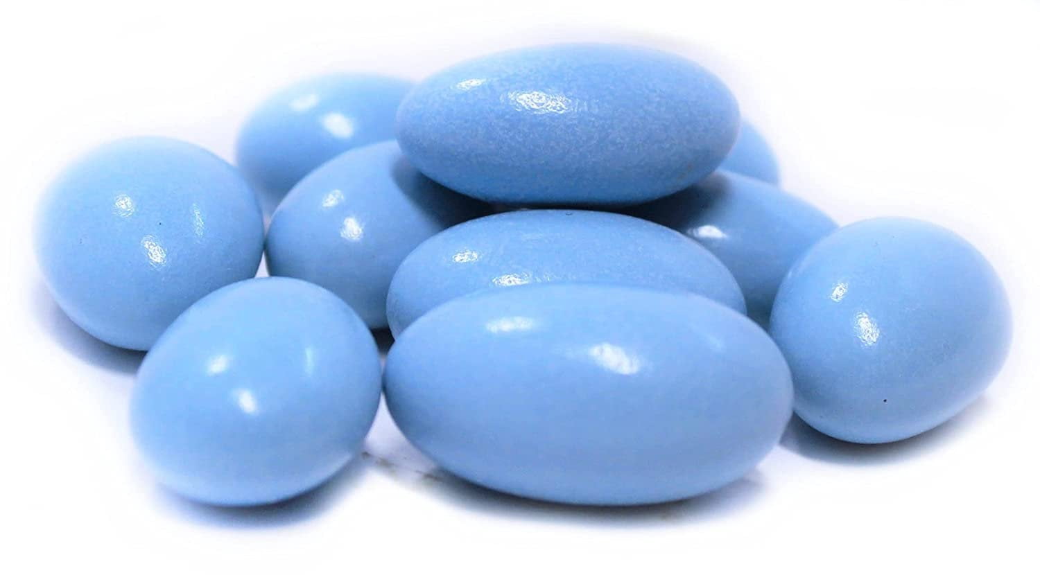 Pastel Light Blue Jordan Almonds by Its Delish, 3.5 lbs Jumbo Container  Kosher Almond Nut with Sweet Hard Candy Coating - Weddings, Birthday Boy, Baby Shower Theme Party Favors and Candy Buffets...