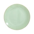 thumbnail image 2 of Balsa Circle 10 Round 10" Sage Green Glossy Disposable Salad Dinner Plastic Plates Gold Trim Party Events Decorations, 2 of 8