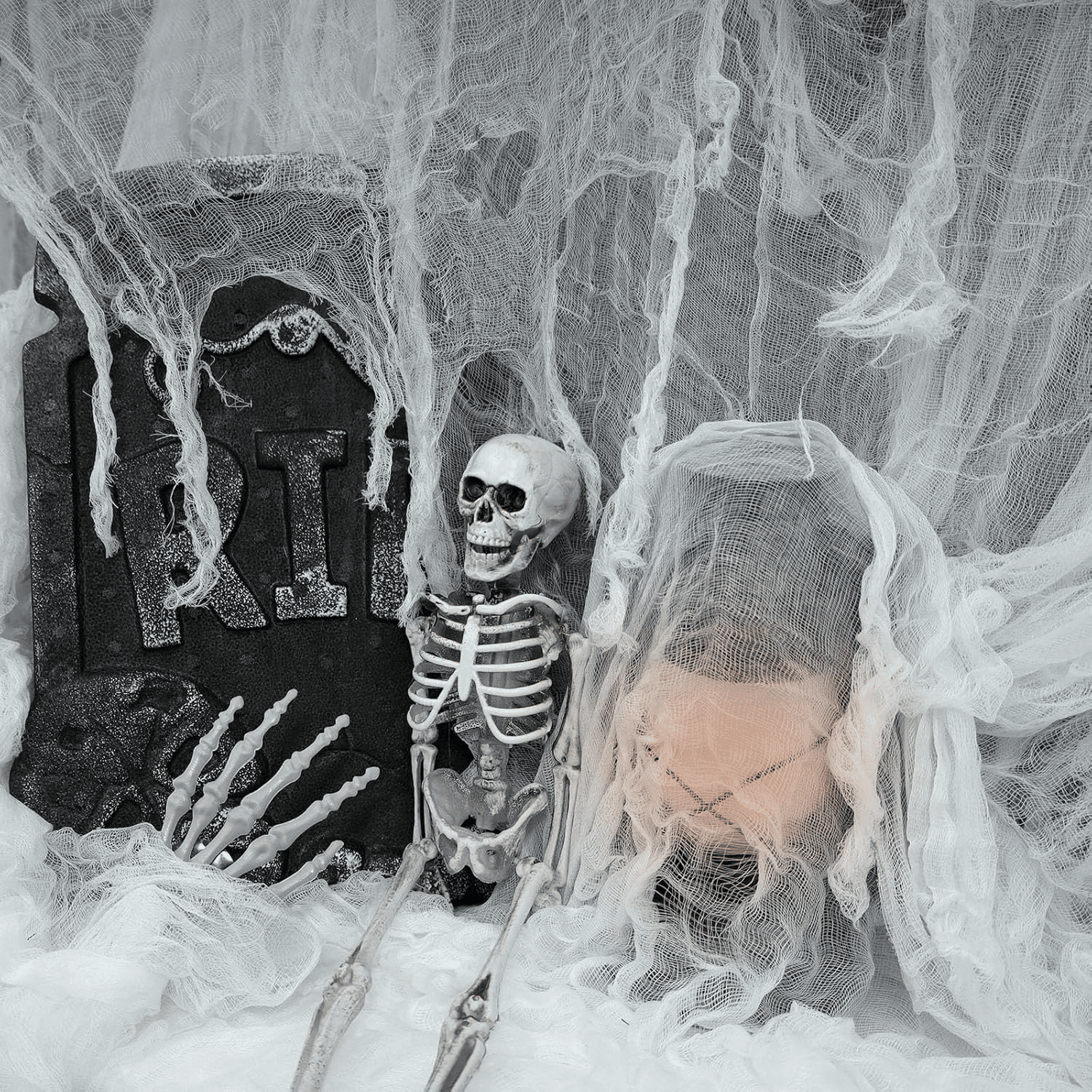 410x80 Inch Halloween Creepy Cloth Gauze Fabric in 5 Colors for Spooky Decor
