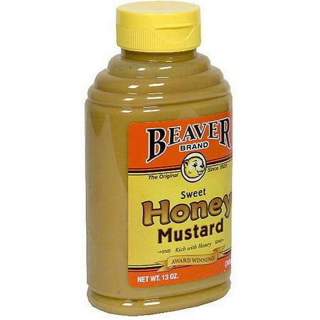 Beaver Brand Sweet Honey Mustard, 13 oz (Pack of 6)
