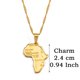 thumbnail image 1 of Anniyo-collar con colgante de mapa de África para hombre y mujer, Color plateado/dorado, joyería etíope, artículo de hip hop africano al por mayor @ 132106, 1 of 4