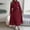 Wine, variant on QUNYINEY Solid Dresses for Women 2025 Long Sleeve Casual A-Line Dress Mock Neck Front Tie Pleated Maxi Dresses