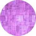thumbnail image 1 of Ahgly Company Indoor Round Patchwork Purple Transitional Area Rugs, 5' Round, 1 of 4