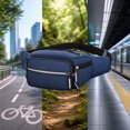 thumbnail image 6 of Men Multifunctional Waist Pack, Crossbody Belt Bag With Multiple Zipper Pockets For Travel Running Hiking Outdoor Sports, Lightweight Chest Sling Storage Bag For Daily Carry Essentials(Dark Blue), 6 of 6