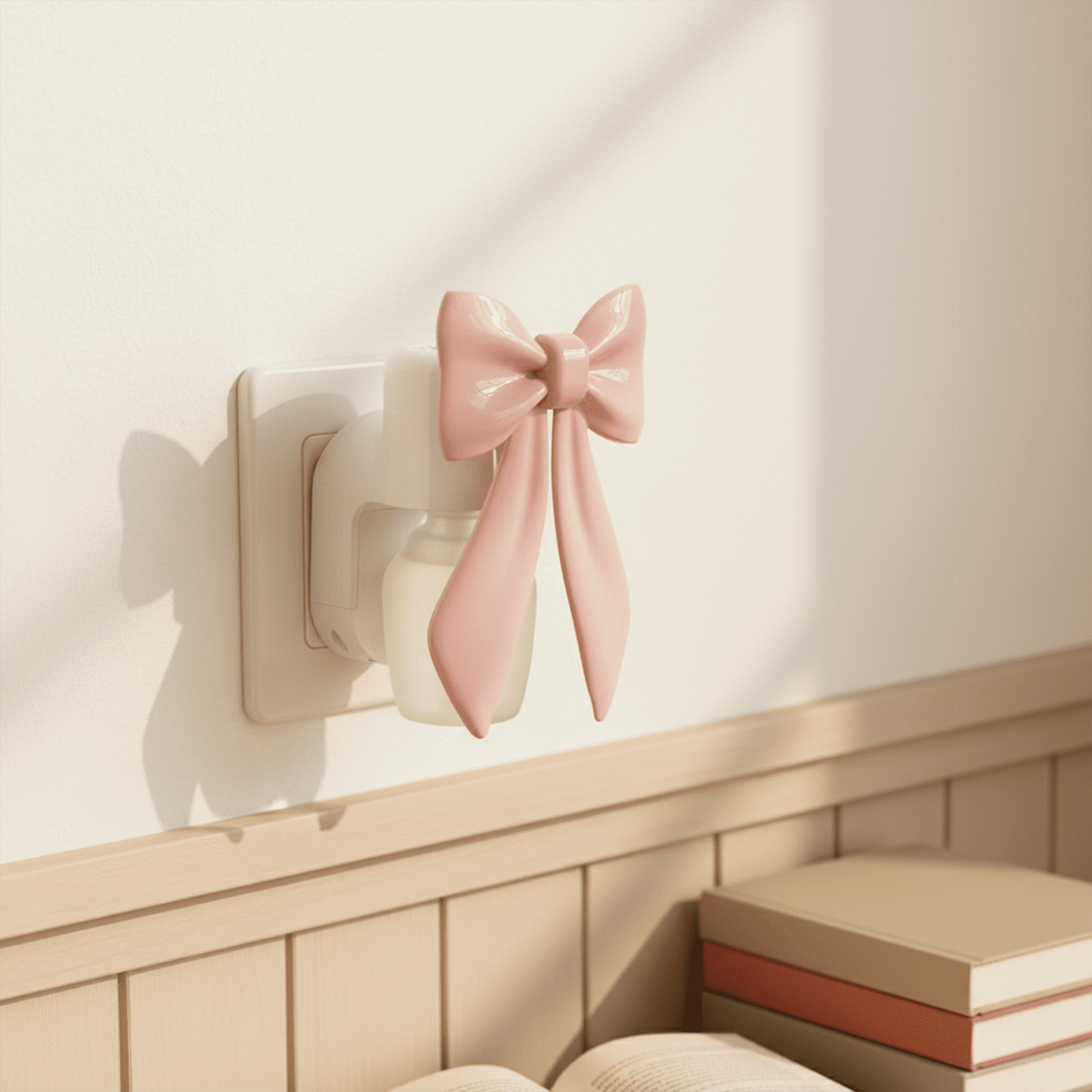 Mainstays Aroma Accents Pink Bow Fragrance Plug-In Warmer