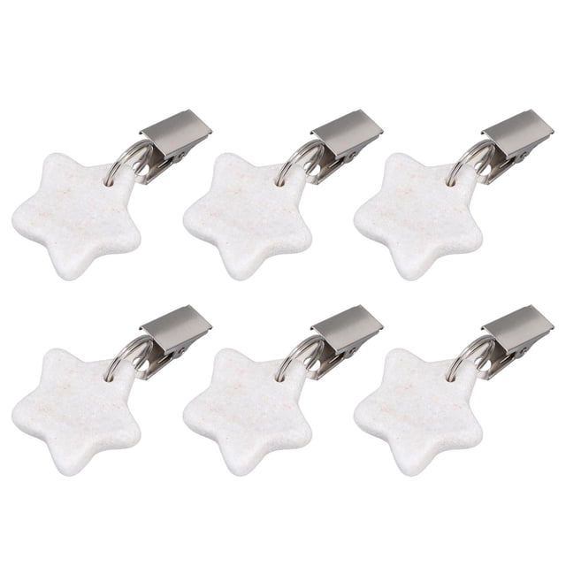 Pesas para manteles BuyWeek 6 piezas de mármol con clip durabilidad probada