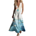 thumbnail image 3 of Dresses for Women Casual Printed Sleeveless Pocket Maxi Dress, Loose V‑Neck Button Down for Daily Vacation Beach Parties& Summer Outings, 3 of 8