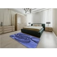 thumbnail image 4 of Ahgly Company Indoor Rectangle Patterned Light Slate Blue Area Rugs, 5' x 8', 4 of 6