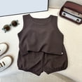thumbnail image 3 of Kogui Baby Boy Sets Baby Boy Clothes Short Sleeve Front Pocket Tshirt Plaid Shorts Set Toddler Outfit 6 12 Months (Brown,6-12 Months), 3 of 3