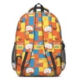 thumbnail image 3 of Basketball and Hoop Multicolor Pattern Cute School Backpack Bag with Padded Back and Adjustable Shoulder Straps 16.9 X 12.6 X 5.9 Inches, 3 of 5
