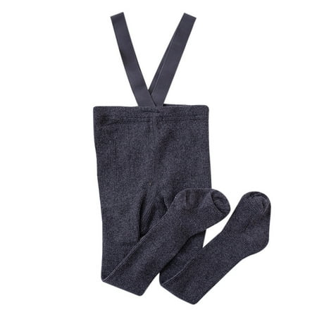 

Journey Baby Girls High Waist Tights Overall Toddler Cotton Footed Solid Leggings to Protect Belly for Fall winter(Dark Gray M)