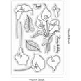 thumbnail image 6 of Calla Lily Clear Stamps Flowers Leaves Silicone Clear Stamp Seals Blessing Words Transparent Stamps, 6 of 8