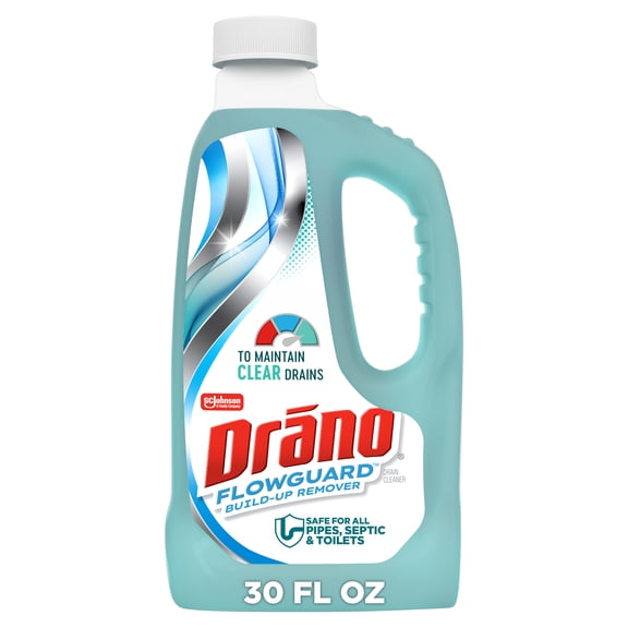 Drano FlowGuard Build-Up Remover Drain Cleaner, 30 fl oz