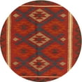thumbnail image 1 of Ahgly Company Indoor Round Contemporary Sienna Brown Oriental Area Rugs, 6' Round, 1 of 6