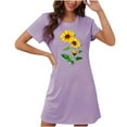 thumbnail image 1 of DPTALR Chemise de Nuit Courte Surdimensionnée pour Femmes Imprimé Poitrine Manches Courtes, 1 of 2