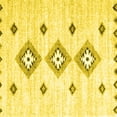 thumbnail image 1 of Ahgly Company Indoor Square Abstract Yellow Contemporary Area Rugs, 5' Square, 1 of 4