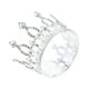 thumbnail image 3 of EeaseMX Corona de novia elegante con pedrería, tocado hueco para mujer para fiesta de bodas (estilo adulto, plateado), 3 of 7