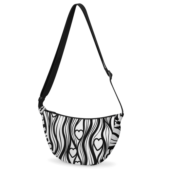 Lightweight Crossbody Bag for Women Men, Half Moon Shape,Foldable Crescent Bag for Travel,Dumpling Bag Adjustable Strap