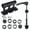 Black, variant on Quickly Release Bicycles Front Fork Bracket Car Roof Rack Mount Aluminum Alloy Bike Block Fork Mount with Adapters