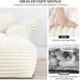 thumbnail image 2 of Reliancer 67.7" Oversized Chaise Lounge Chair Indoor, Faux Fur Upholstered Boneless Sofa Bed, Deep Seat Sleeper Couch Reading Chairs with Armrest, Cloud Sofas Couches for Living Room, Beige, 2 of 9