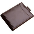 thumbnail image 3 of ZTTD Retro Thin Wallet Quality Men's Business Short One-Fold Leather Card Case Wallet A, 3 of 3