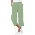 thumbnail image 1 of Woman Within Women's Plus Size Elastic-Waist Cotton Capri Pants, 1 of 6