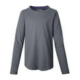 thumbnail image 2 of Girls` V-Notch Shirttail Long-Sleeve Crewneck T-Shirt, 2 of 2