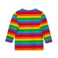 thumbnail image 5 of Spazoro Kids Girls Shirts Tee, Stripe Print 3/4 Sleeve 2025 Crew Neck Casual Loose Tops for Child Girls Multicolor Size 11 T, 5 of 5