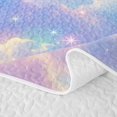 thumbnail image 5 of meiyoeat Rainbow Cloud Star Twin Quilt Set,Dreamy Magical Galaxy Sky Twin Coverlet Set For Girls,2 Pieces,1 Bedspread and 1 Pillowcase, 5 of 7