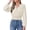 Apricot, variant on PRETTYGARDEN Women's Business Casual V Neck Wrap Blouse Lace Trim Soft Crop Tops, Smocked Waist Long Sleeve Shirts, Dressy Casual Office Work Going Out Outfits, Fall Clothes