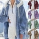 thumbnail image 3 of Chaqueta con capucha y cremallera de felpa suelta de otoño e invierno para mujer, sencilla y de moda., 3 of 6