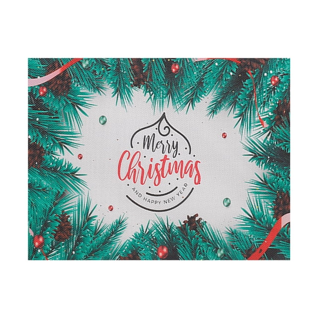 Manteles Individuales rojos Manteles individuales navideños para mesa de Navidad Vacaciones Rústico Retro Acción de gracias Manteles individuales lavables (Multicolor, A)