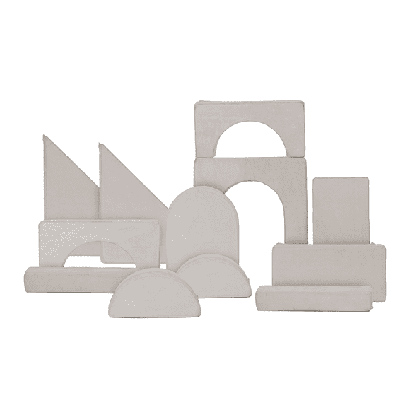 Dundy Play, Sillón de Actividades Modular Infantil con12 Piezas. 85 x 170 x 45 cm. (Gris)