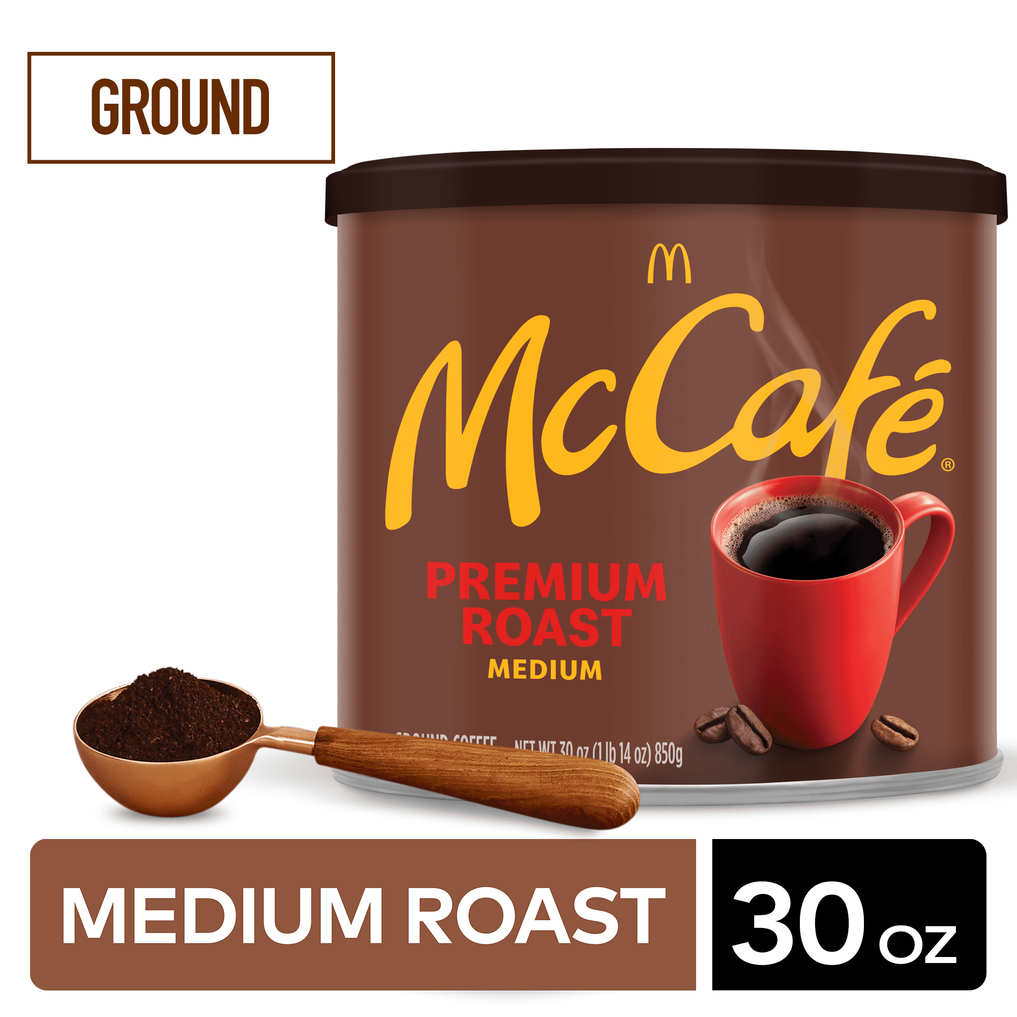McCafe Premium Roast Ground Coffee, Medium Roast, 30 oz
