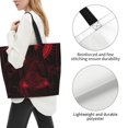 thumbnail image 3 of Balery Red Gothic Skeleton Throne Bolsa Tote Estilo Estético con Cremalleras, Bolsa de Hombro, Bolsa de Compras Grande y Plegable, 3 of 8