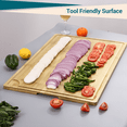 thumbnail image 5 of 30" x 20" Extra Large Bamboo Cutting Board – Reversible Butcher Block with Deep Juice Groove, 5 of 8