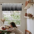 thumbnail image 4 of Windows Valances Curtain Black and Grey Ombre Kitchen Valances Rod Pocket Gradient Gradual Color Modern Window Treatment Short Topper Curtains for Kitchen Bathroom Living Room 1 Panel,54 x 18 inch, 4 of 6