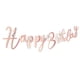 thumbnail image 1 of Banner de cumpleaños Dreamy Space Boho Floral Rose Gold Girls, 1 of 6
