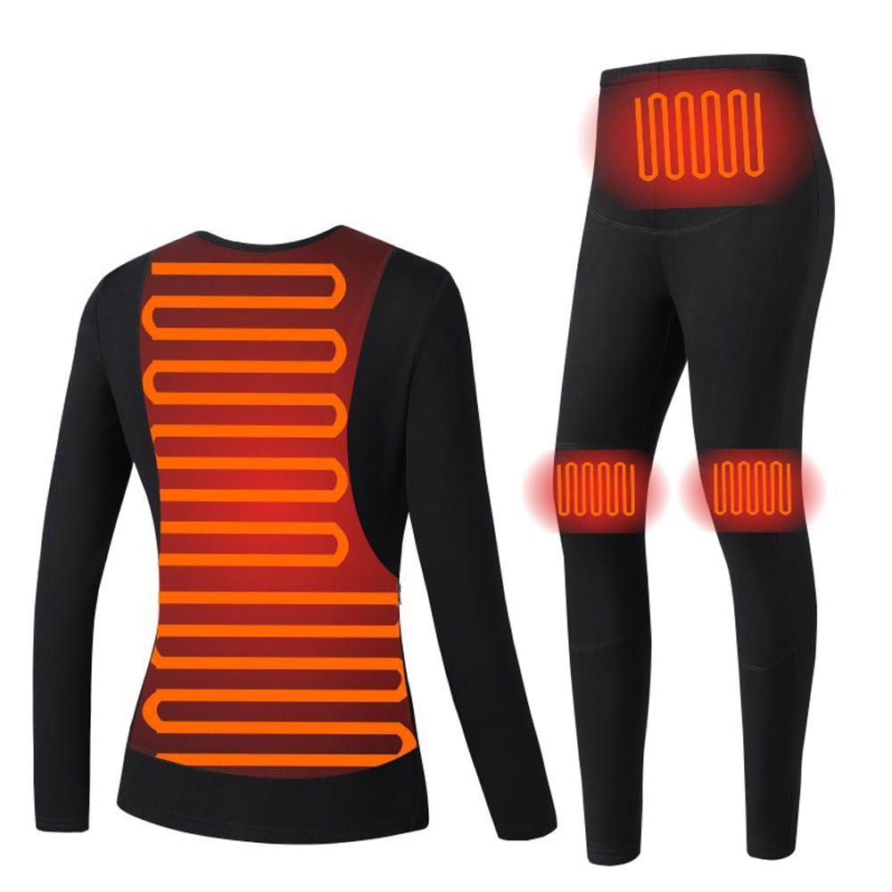 Intelligent Heating Clothing Intelligent Constant Temperature Suit Winter Heated Underwear USB Hot Clothes Black Thermal Underwear Women Walmart