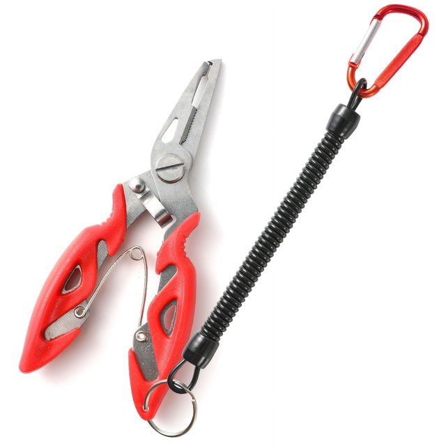 ALASICKA 1PCS Outils de Pêche Multifonctions Accessoires pour Matériel d'Hiver Pinces à Pêche Trousse à Mouches Ciseaux Ensemble Pinces à Poisson N03