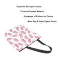 thumbnail image 3 of FORMRS Womens Canvas Tote Bag with Zipper Inner Pocket Shoulder Handbag, Pink Popsicle Pattern, 3 of 7